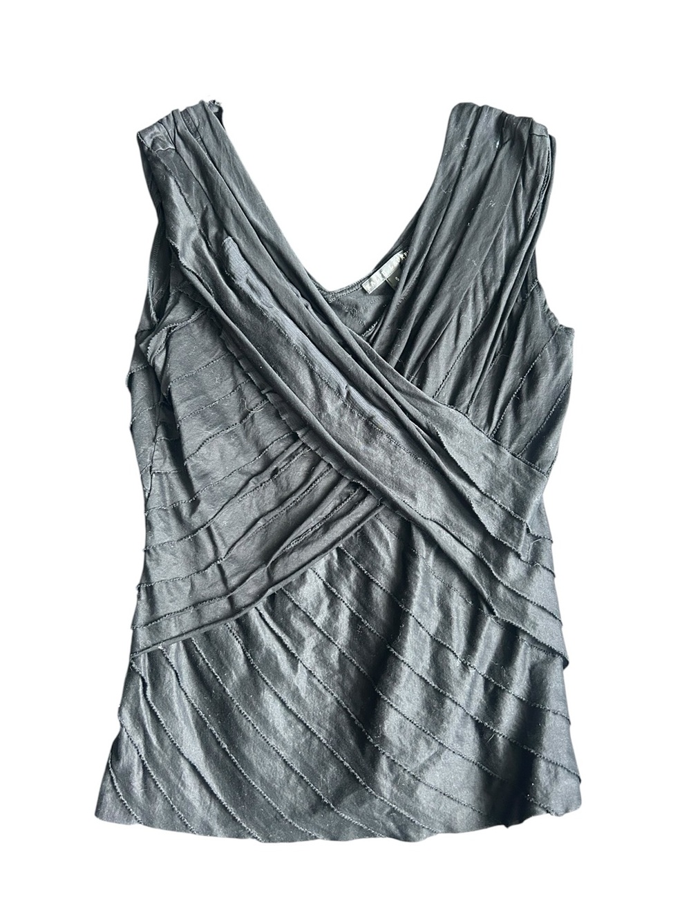 Ralph Lauren Black Wrap-Style Tank Top Size Small